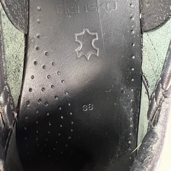 DANSKO Iridescent Silver Purple Bubbles Water Drop Professional Clogs SZ 38 - Picture 10 of 10